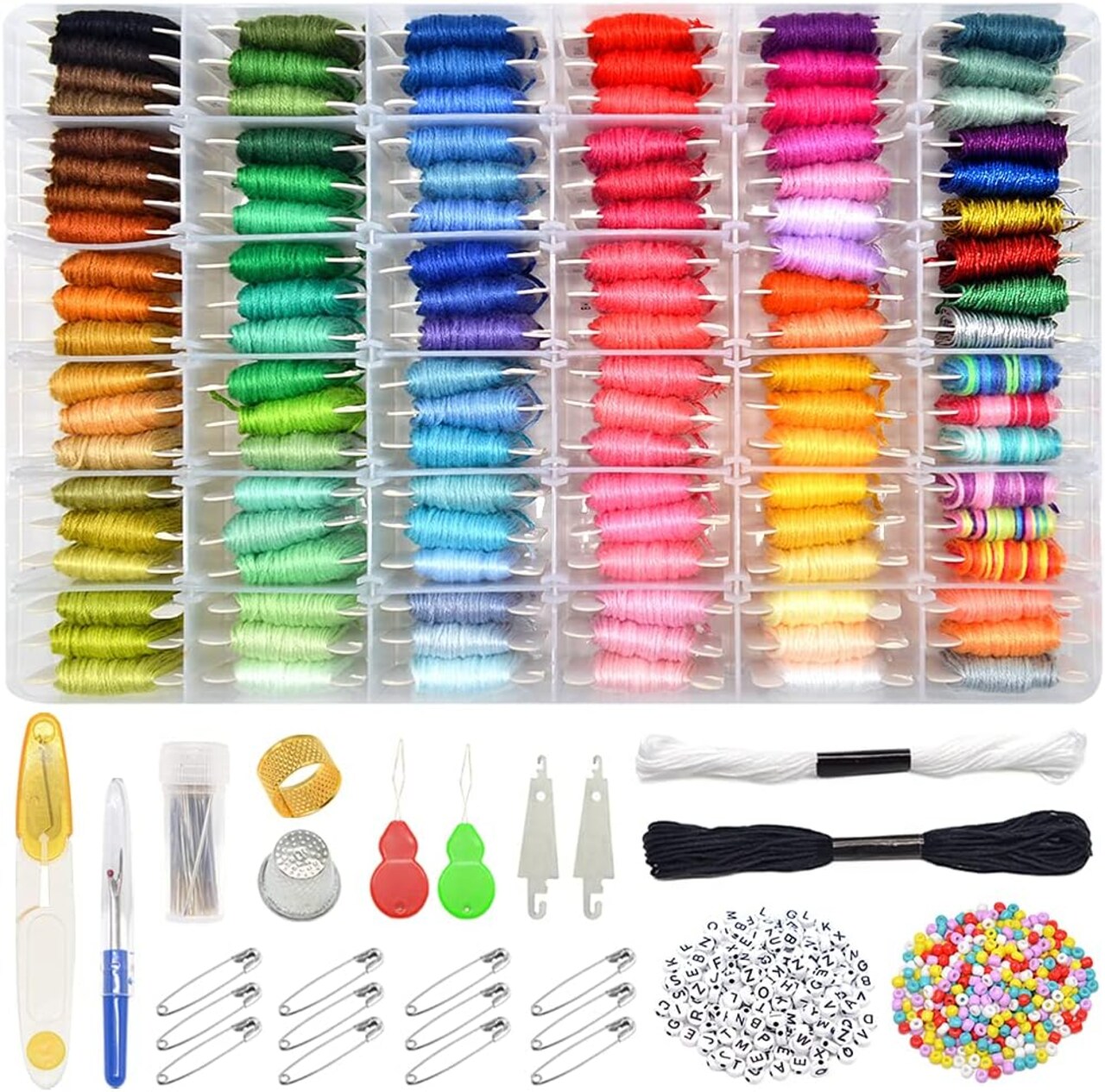 962Pcs Friendship Bracelet Embroidery Floss String Kits with Storage Box (Multicolor)